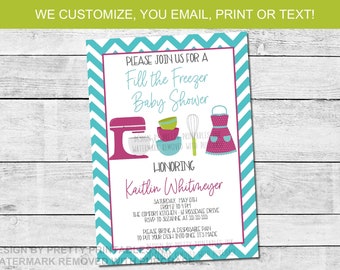 Fill the Freezer Baby Shower Invite | Freezer Meal Baby Shower Invite | Stock the Freezer Invitation | Meals for Baby Invitation