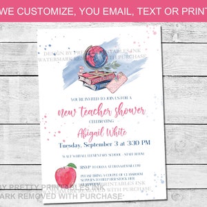 New Teacher Shower Invitation | Stock the Classroom Teacher Invitation | New Teacher Party Invite | Teacher Grad Party Invitation