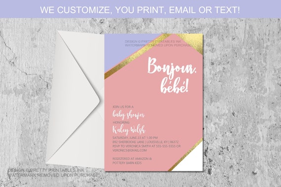 invitation baby shower francais