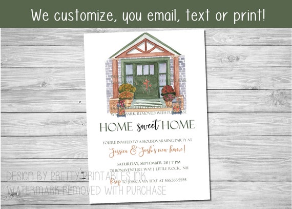 Autumn Housewarming Party Invitation | Fall Housewarming Party Invitation | Housewarming Party Digital Invite | Home Sweet Home Invitation Il_570xn