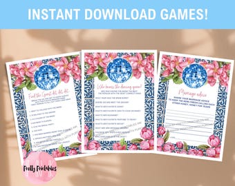 Mama Mia-spelbundel vrijgezellenfeest: vind de gast, huwelijksadvies, favoriete herinnering (pdf-download)