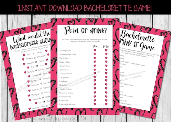 570px x 407px - Hot pink bachelorette games, naughty bachelorette games, dirty bachelorette  games, fun bachelorette games, hen party games by Glass Slipper Designs |  Catch My Party