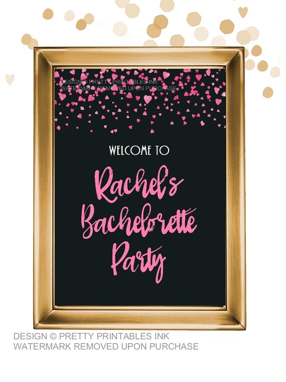 Printable bachelorette party sign / bachelorette welcome sign / hen party welcome sign / custom bachelorette welcome sign Il_570xn