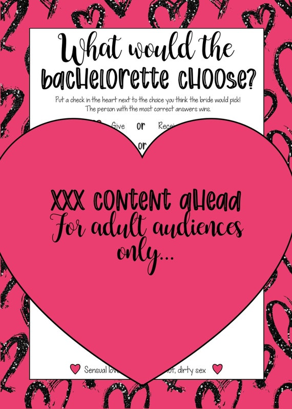 Dirty Would She Rather Game X Rated Bachelorette Game Xxx Bachelorette Game Naughty Bachelorette Game Virtual Bachelorette Game By Glass Slipper Designs Catch My Party