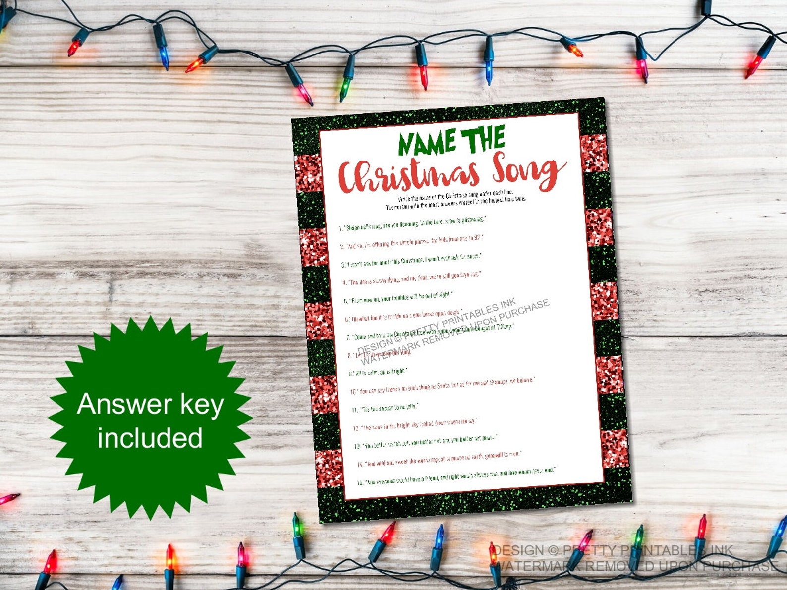 Printable Christmas Game Instant Download Christmas Carol - Etsy Canada