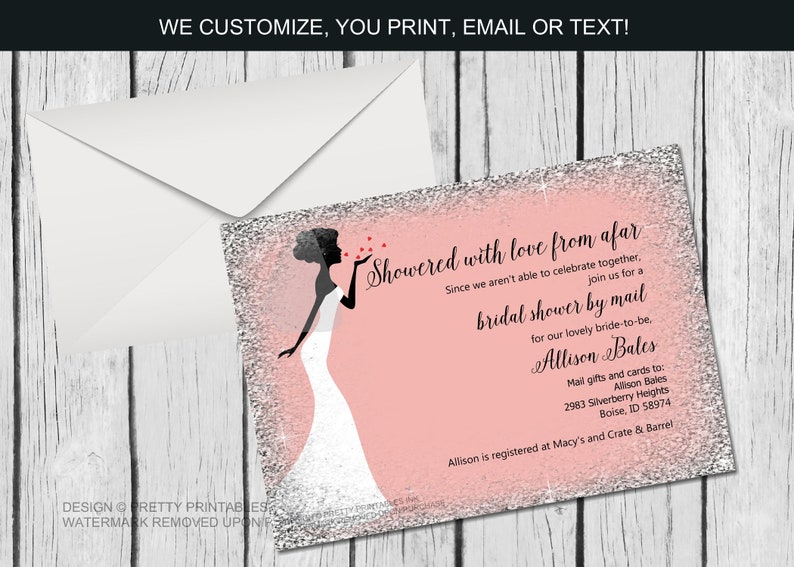 Bridal Shower by Mail Invitation Mail Bridal Shower Invite Quarantine Shower By Mail Invitation Virtual Bridal Shower Invite image 2