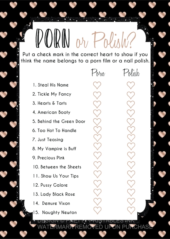 Www Sex Com Downlod - Printable Porn or Polish Game Polish or Porn Game Printable - Etsy