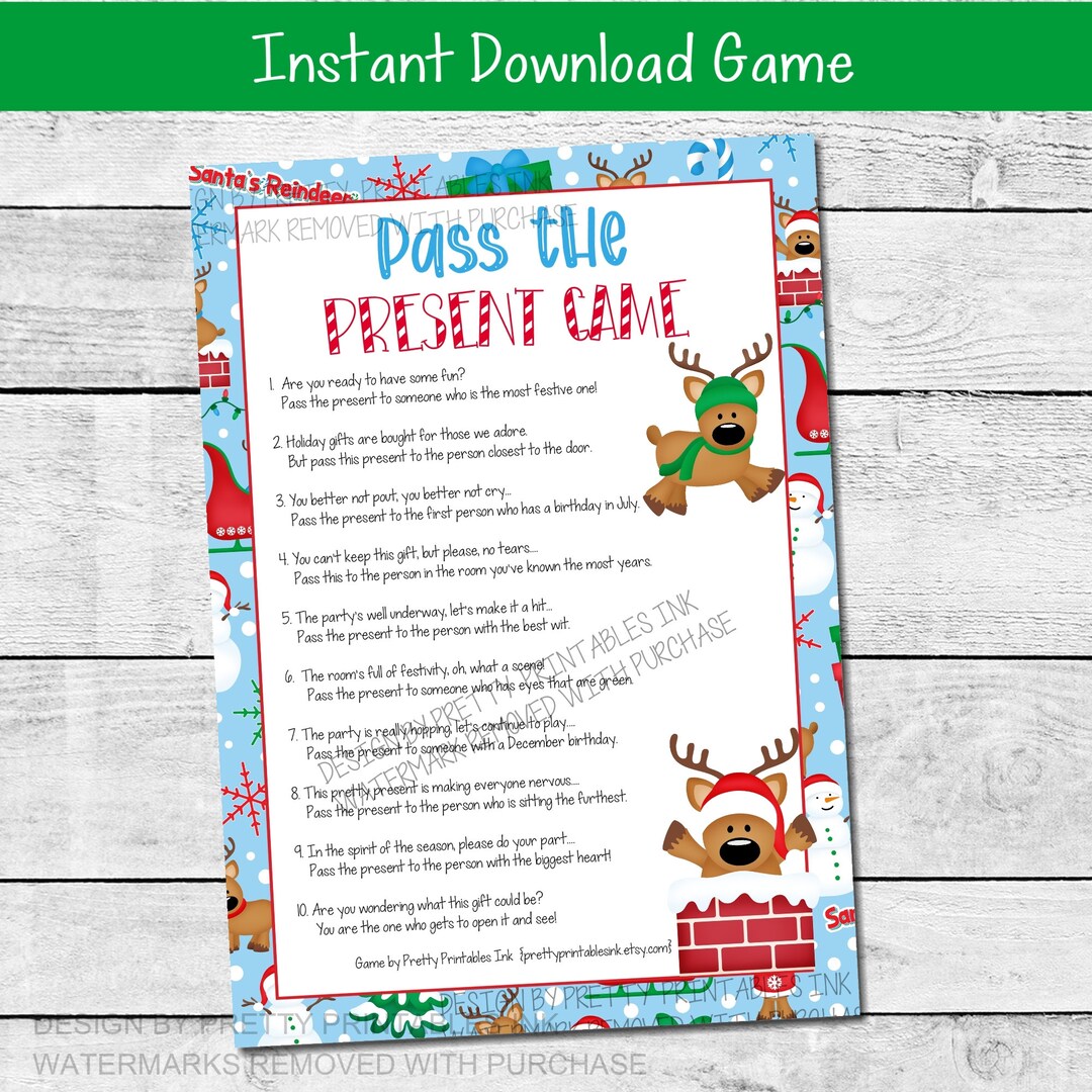 Christmas Pass the Present Game, Pass the Christmas Gift Game, Holiday