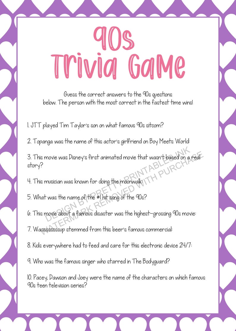 girls night games printables virtual girls night in etsy