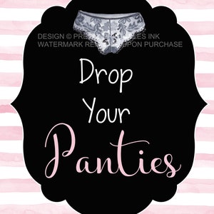 Panty Game Sign and Poem Printable Drop Your Panties Sign - Etsy Canada