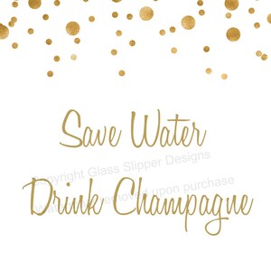 Set of 5 printable white and gold champagne bridal shower signs/ champagne brunch signs/ champagne bridal shower/ mimosa bar image 3