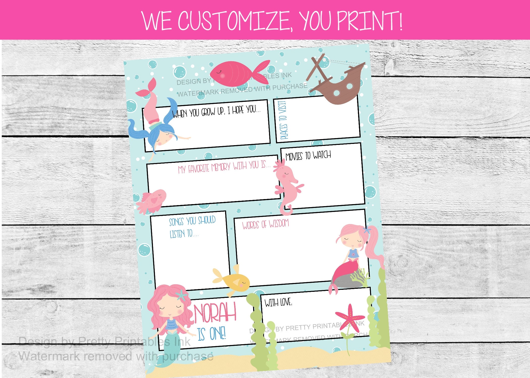 First Birthday Time Capsule Printable 1st Birthday Time | Etsy