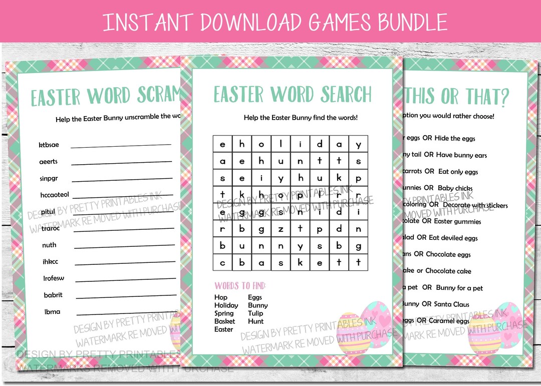 Easter Games Printable Kids Easter Games Classroom Easter Activities ...