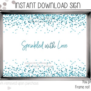 Sprinkled with love instant download sign, baby sprinkle sign, printable sprinkled with love sign, sprinkle shower sign, boy baby sprinkle