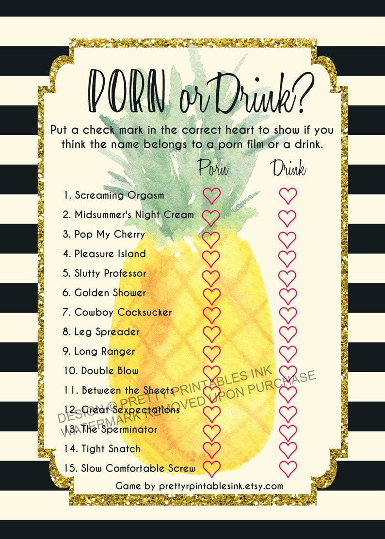 Bachelorette Party Game, Beach Bachelorette Party Games, Pineapple Bachlelorette Game, Striped Bachelorette Games, Fun Bachelorette Games image 3