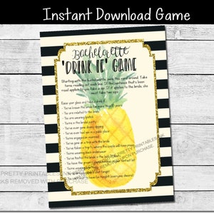 Bachelorette drink if game pineapple printable bachelorette game bachelorette drinking game bachelorette game beach bachelorette image 1