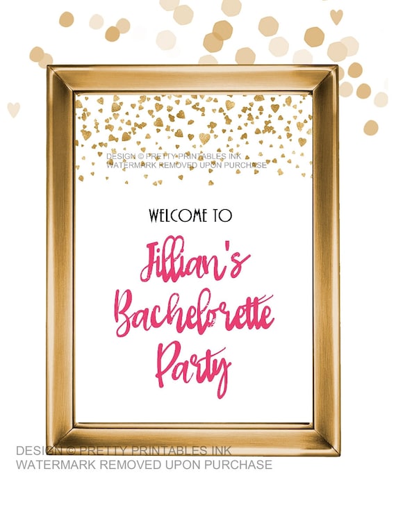 Bachelorette welcome sign printable, bachelorette welcome sign, hen party, bachelorette decorations, print yourself bachelorette sign Il_570xn