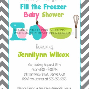 Fill the freezer baby shower invitation printable / stock the image 5