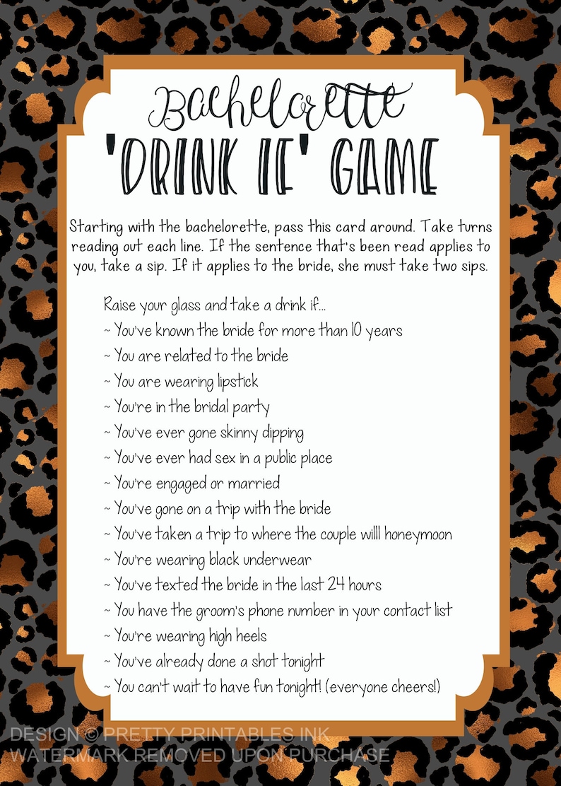 Printable Bachelorette Party Game, Instant Download Bachelorette ...