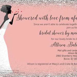 Bridal Shower by Mail Invitation Mail Bridal Shower Invite Quarantine Shower By Mail Invitation Virtual Bridal Shower Invite image 1