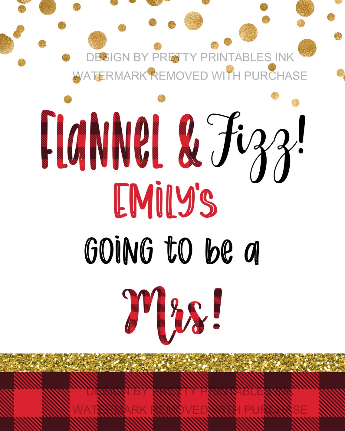 Printable Flannel and Fizz Bridal Shower Bundle Flannel Etsy Canada