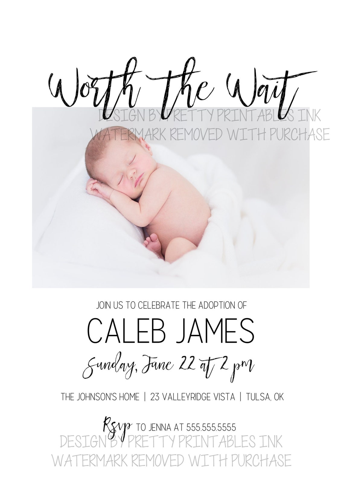 Printable Adoption Party Invitation Adoption Shower | Etsy