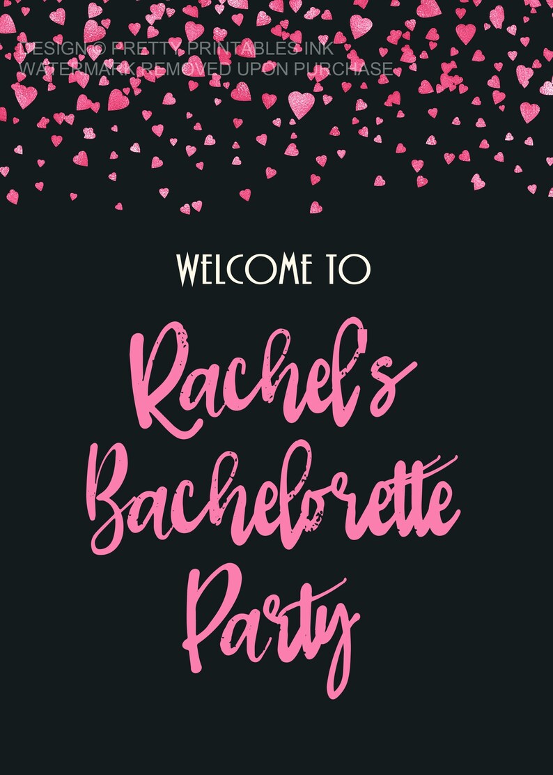 Printable Bachelorette Party Sign Custom Bachelorette Welcome - Etsy