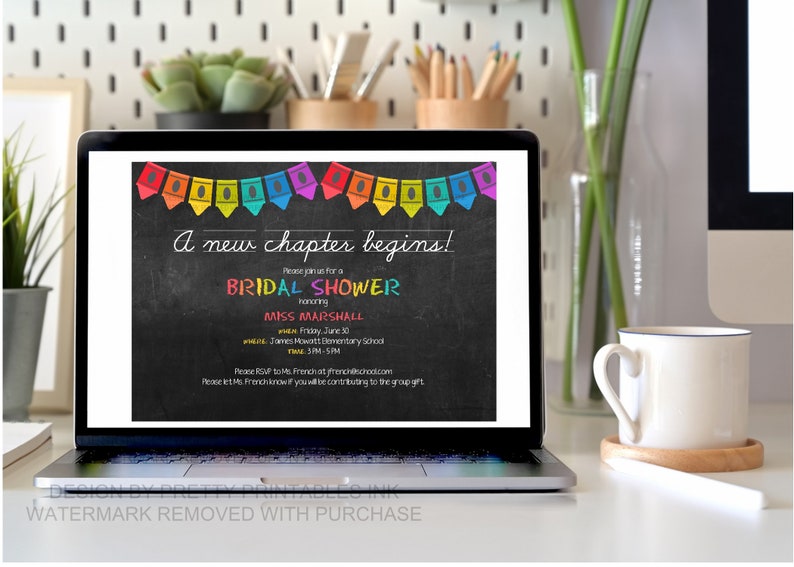 Teacher Bridal Shower Invitation Teacher Shower Invitation Etsy