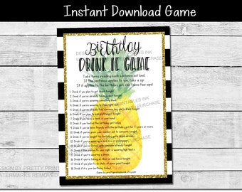 Birthday Drink If Game | Printable Adult Birthday Game | 21st Birthday Game | 30th Drinking Game | Birthday Drinking Game | Take a Sip Game