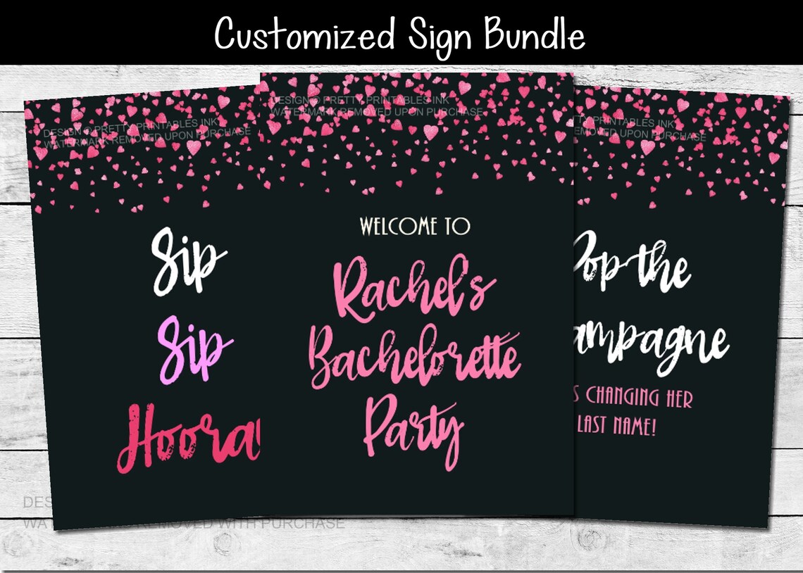 Printable Bachelorette Party Sign Custom Bachelorette Welcome - Etsy