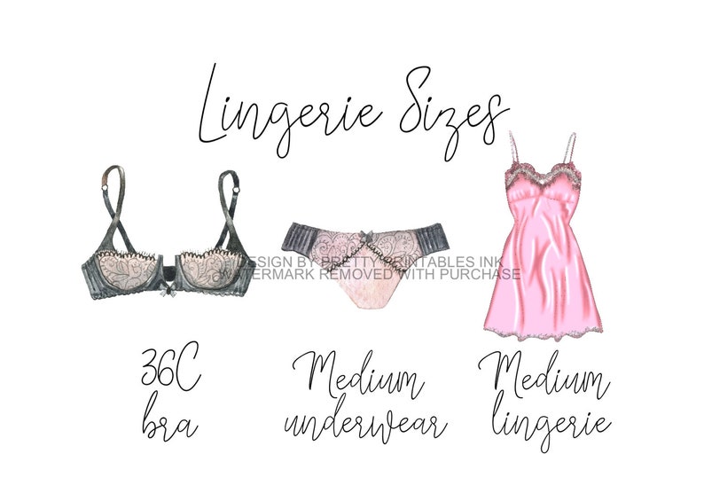 printable-lingerie-size-card-lingerie-size-insert-etsy