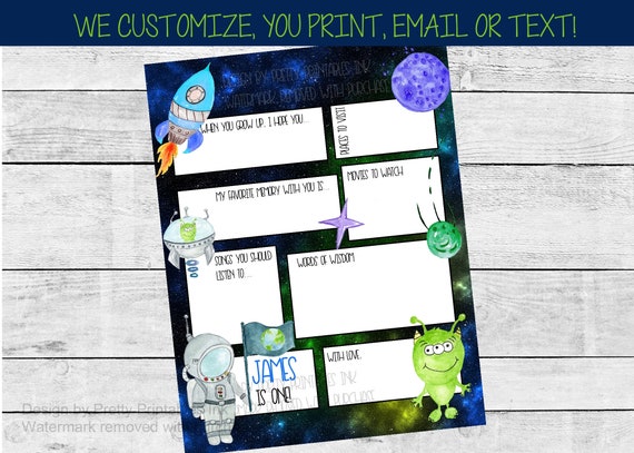 First Birthday Time Capsule Printable | 1st Birthday Time Capsule | Space Birthday Capsule | Boy Birthday Time Capsule | Astronaut Birthday Il_570xn