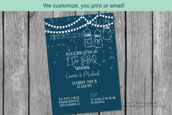 Printable I Do BBQ Invitation | Couples Shower Invite | Couples Shower BBQ | Rehearsal Dinner Invitation Il_570xn