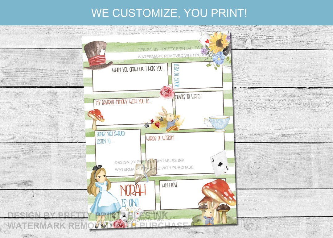 First Birthday Time Capsule Printable | 1st Birthday Capsule ...