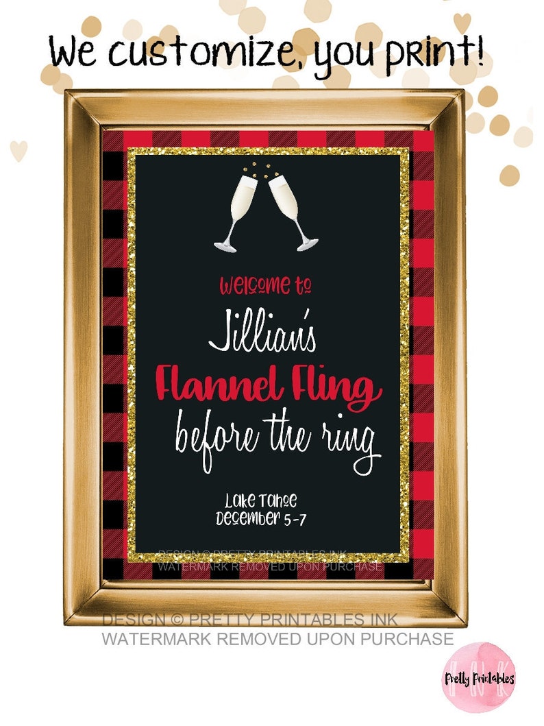 Flannel and Fizz Bachelorette Sign Bundle set of 5 Etsy