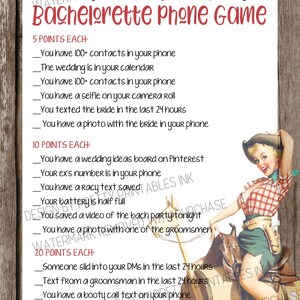 Nashville Bachelorette Games, Last Rodeo Bachelorette Games, Cowgirl Bachelorette Games Bundle, Bride's Last Ride Bachelorette Games image 4