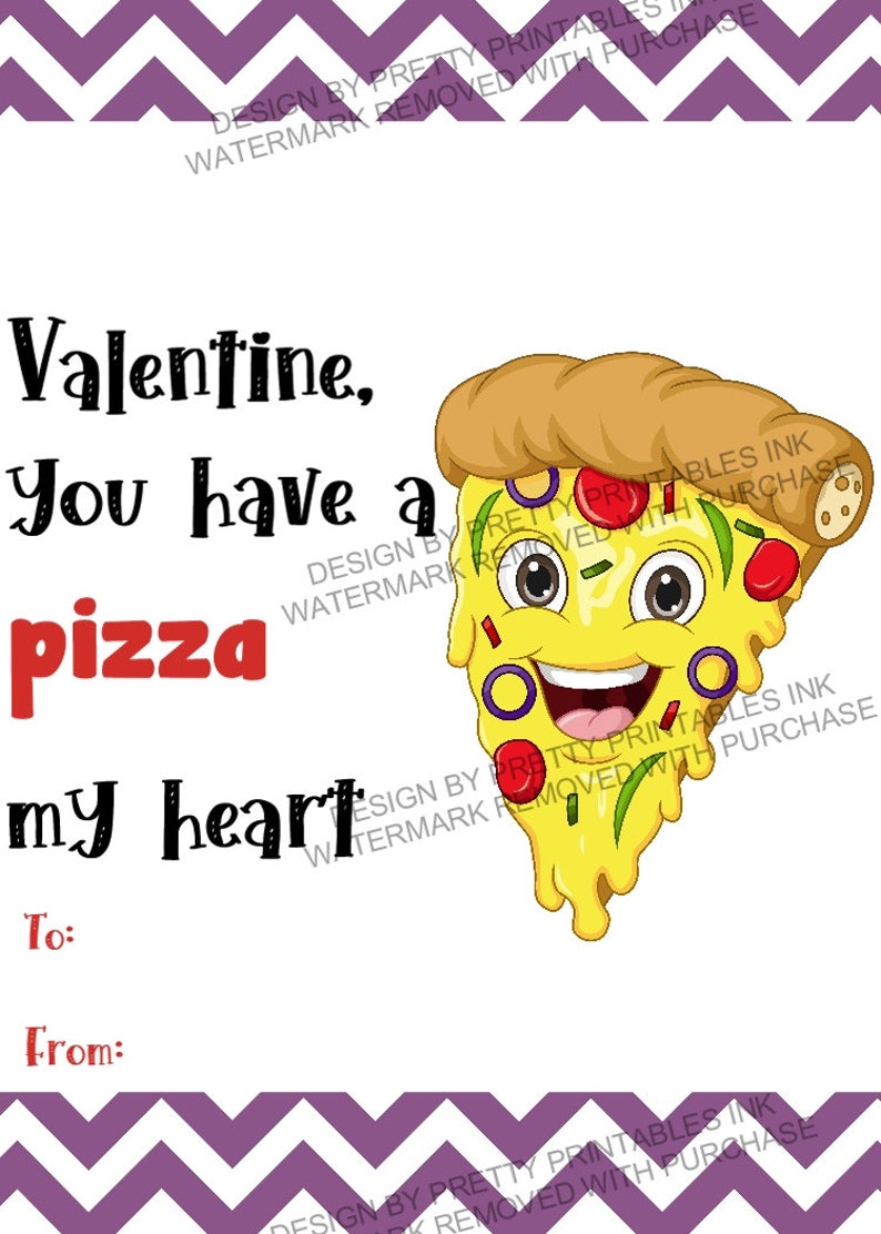 Kids Valentines Cards Printable | Food Valentine Cards | Classroom ...