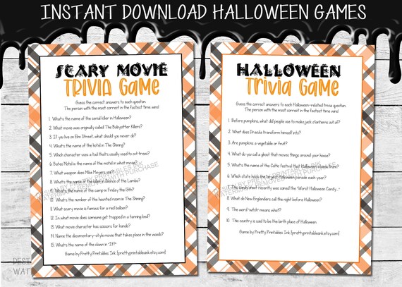 Halloween Games Bundle, Printable Adult Halloween Games, Adult Halloween Party Games, Halloween Trivia Game for Adults, Witch Game Il_570xn