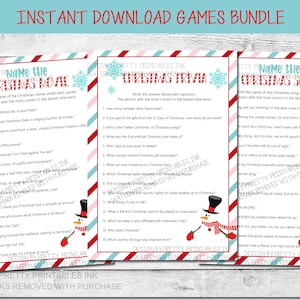 Instant Download Christmas Games, Printable Christmas Games, Christmas Games Bundle, Christmas Activity for All Ages, Family Christmas Games