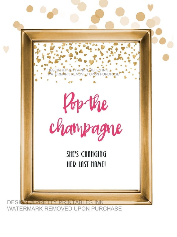 Printable Bachelorette Sign, Pop the Champagne Sign, Bachelorette Decoration Il_570xn