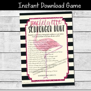 Flamingo Bachelorette Scavenger Hunt Game (Printable)