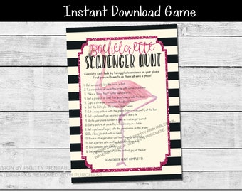 Bachelorette Scavenger Hunt Game Printable | Flamingo Bachelorette Game | Beach Bachelorette Scavenger Hunt | Hen Party Game