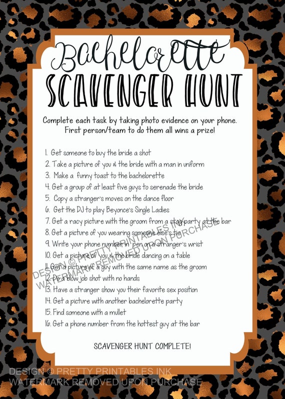 It's just a photo of Bachelorette Scavenger Hunt Printable for flirty This is a graphic of Bachelorette Scavenger Hunt Printable for flirty