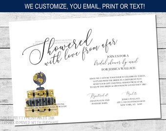 Bridal Shower by Mail Invitation | Long Distance Shower By Mail Invitation | Travel Bridal Shower Invite | Virtual Bridal Shower Invite