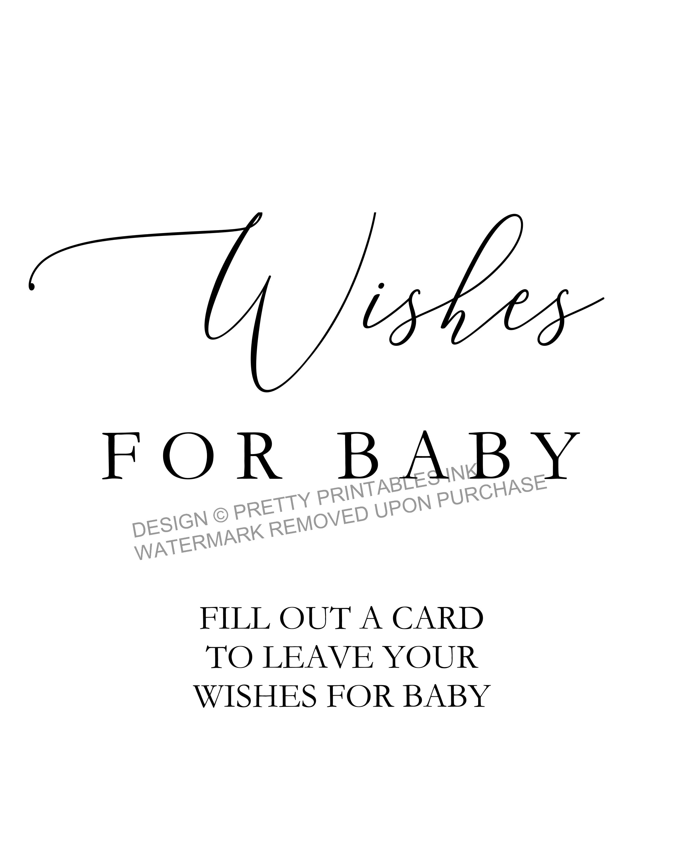 printable-wishes-for-baby-card-and-sign-baby-wishes-card-etsy