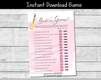 Bride or Groom Bridal Shower Game | Who Knows the Couple Best Game | Engagement Party Game | The Newlywed Game | The Shoe Game for Weddings