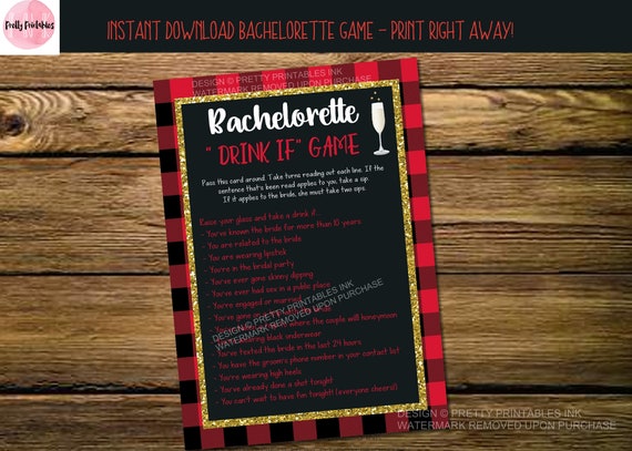 Bachelorette Game Printable, Bachelorette Drink If Game, Flannel Bachelorette Party Game, Virtual Bachelorette Game, Plaid Bachelorette Il_570xn