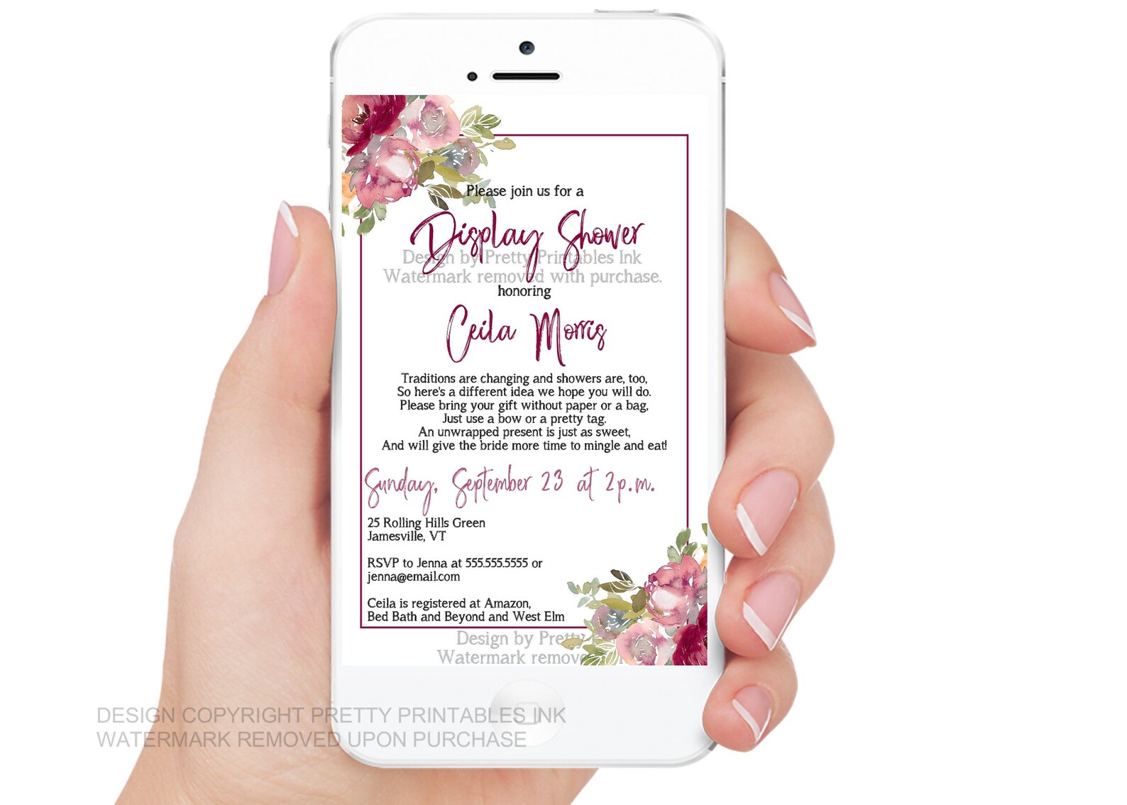 Display Bridal Shower Invitation Unwrapped Gifts Bridal Etsy