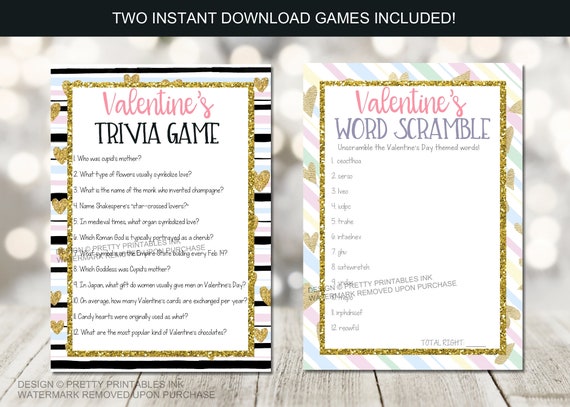 Valentines Ideas Instant Download Valentines Day 4 Pack Of Games Valentine S Day Games Valentine Party Printables Bundle Party Favors Games Paper Party Supplies Vadel Com