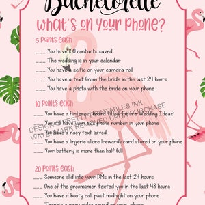 Instant download flamingo bachelorette games, bachelorette game bundle, beach bachelorette games image 4